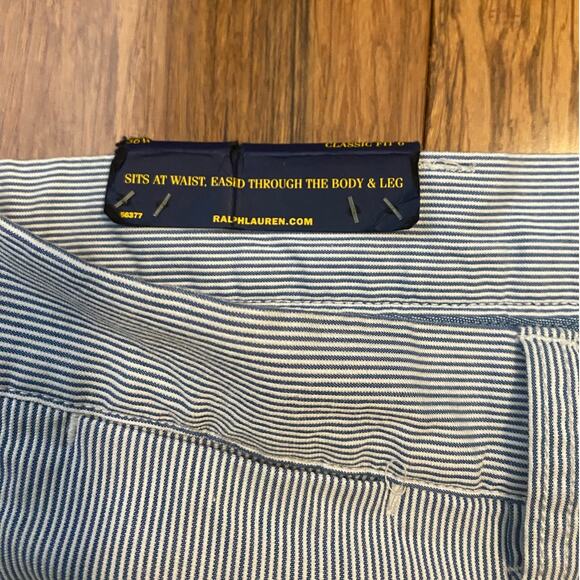 Polo Ralph Lauren Blue & White Seersucker Stretch‎ Classic Fit Shorts Men's NWT - Picture 3 of 9